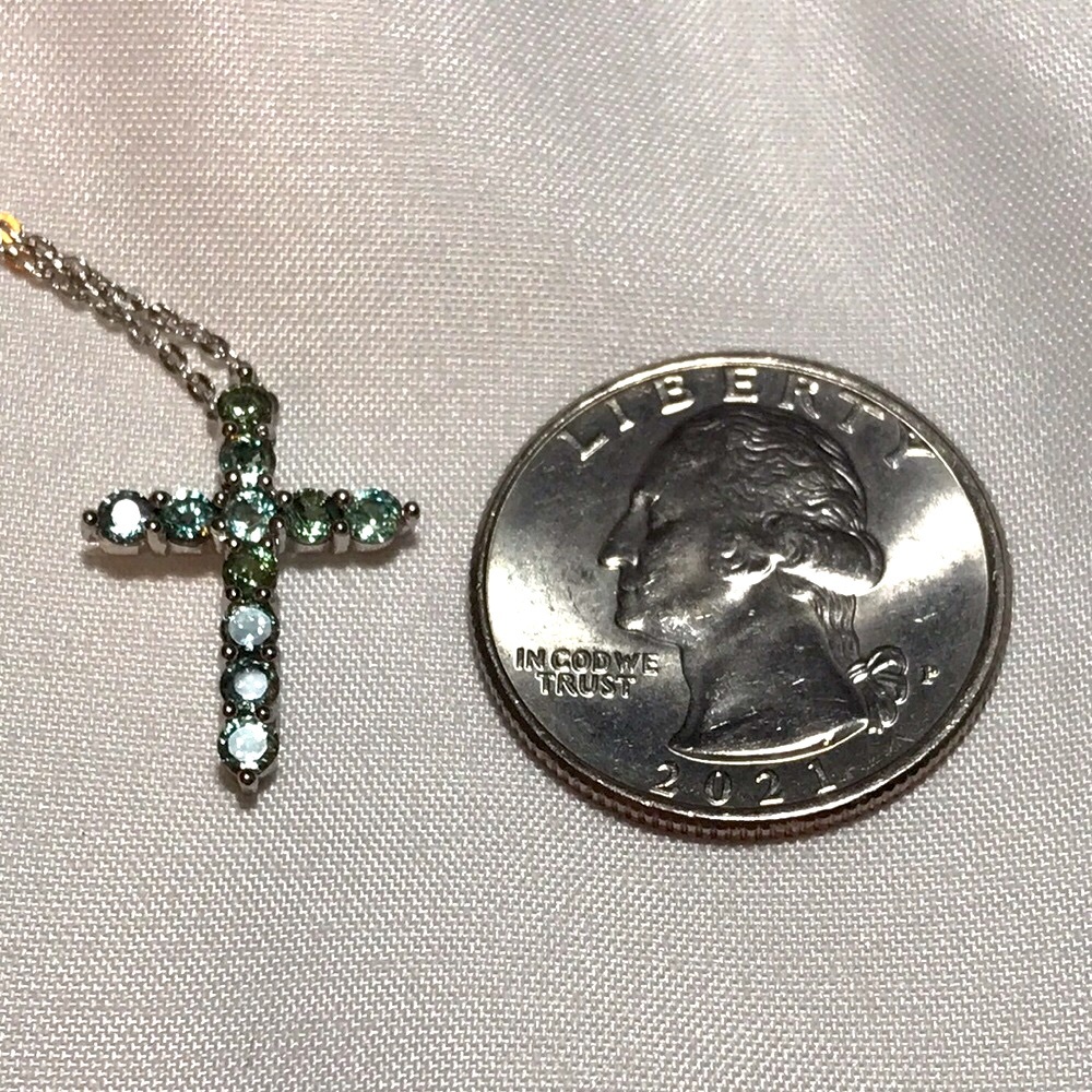 Green Sapphire Cross 20” - Picture 2 of 5